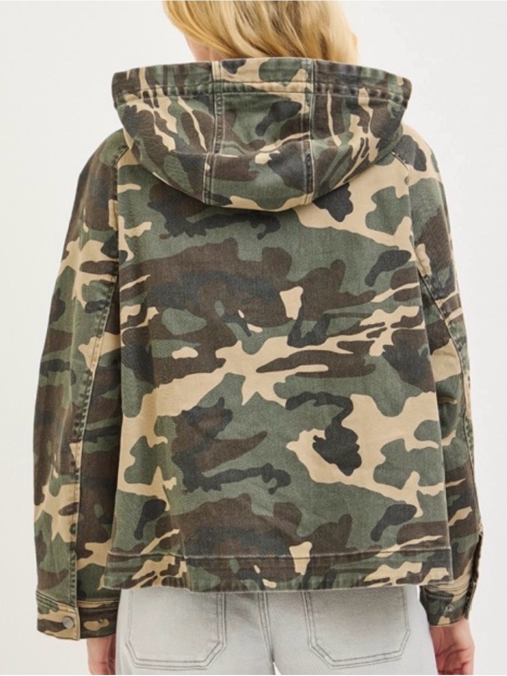 NEW Risen Camo Raglan Utility Jacket with Hood - Size Medium - Picture 4 of 6